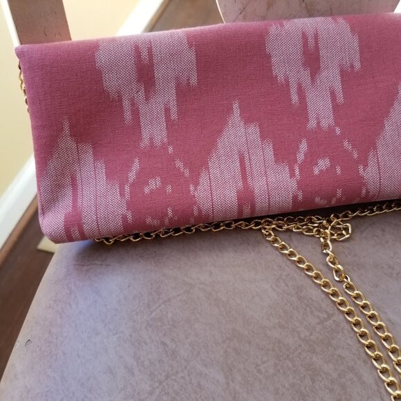 SHIRALEAH CHICAGO Small Pink Patterned Bag or Clutch Great for Fall Wedding - Picture 4 of 9
